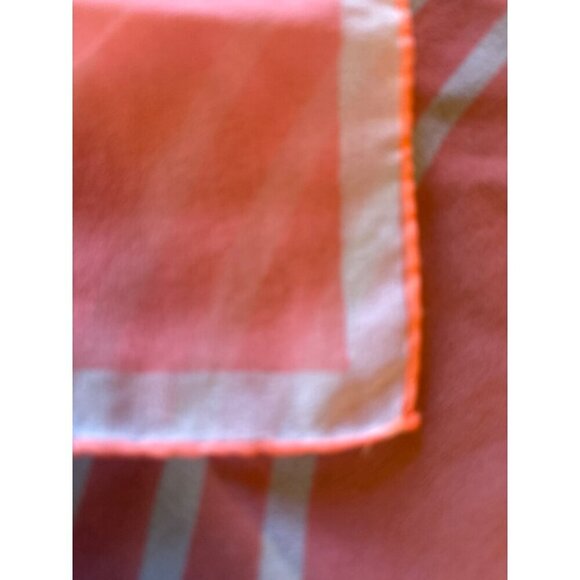 Vintage Vera Neumann Pink & White Striped Square Scarf - Picture 3 of 4
